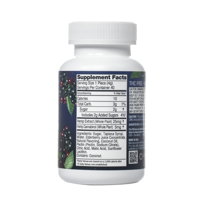 Wyld CBD + CBN Gummies 1000mg - Elderberry - Image 2
